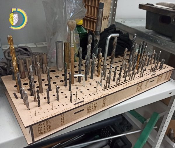 Laser Cut Drill Bits Stand Storage Rack Free Vector