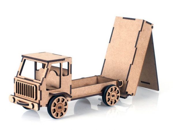 Laser Cut Dumb Truck Free Vector