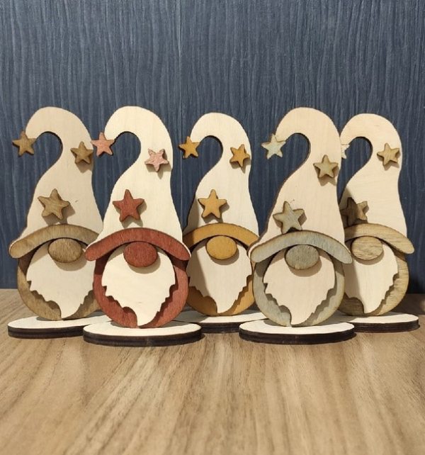 Laser Cut Dwarf Gnome Free Vector
