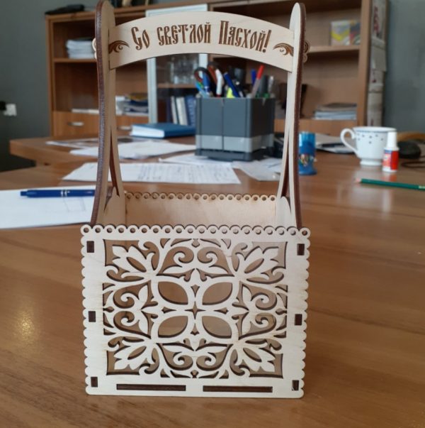 Laser Cut Easter Basket Layout CDR File