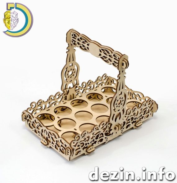 Laser Cut Easter Basket With Foldable And Fixed Handle Free Vector cdr Download