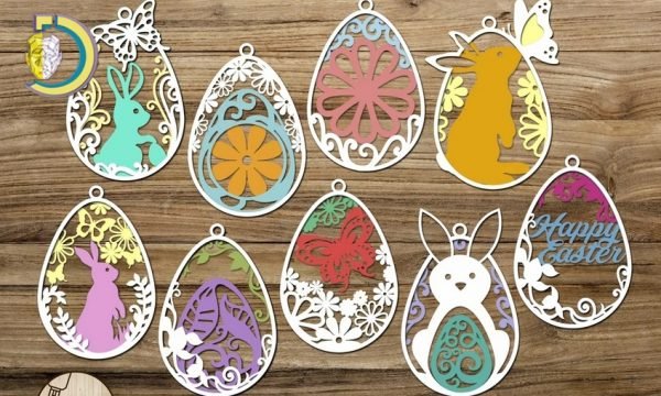 Laser Cut Easter Decorative Patterns Free Vector