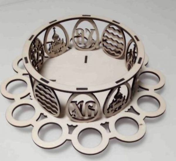 Laser Cut Easter Egg Holder 12 Egg Rack Free Vector cdr Download - 3axis.co