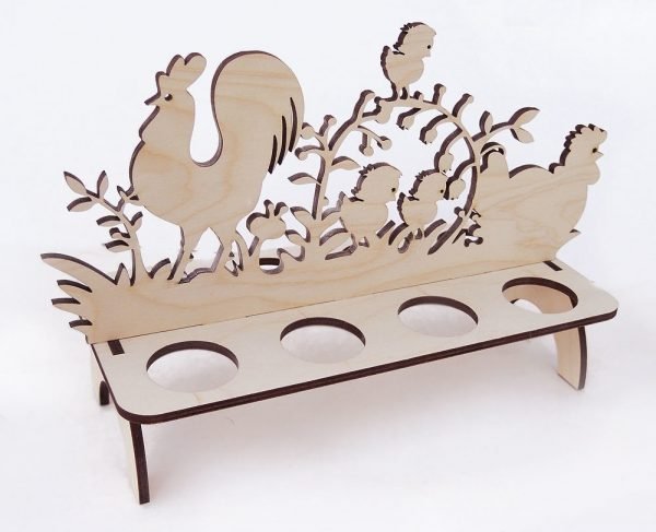 Laser Cut Easter Egg Stand Template Free DXF File