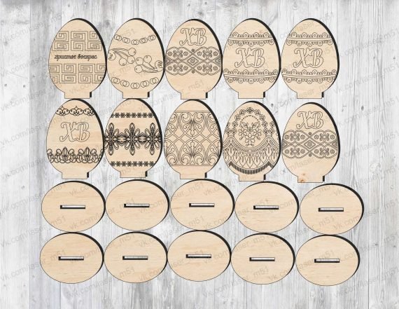 Laser Cut Easter decorative eggs Layout CDR File