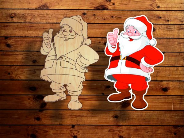 Laser Cut Engrave Santa Claus Christmas Decoration CDR File