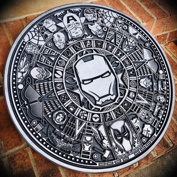 Laser Cut Engraving Marvel Aztec Calendar CDR File