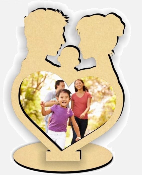 Laser Cut Family Photo Frame Layout Free Vector cdr Download