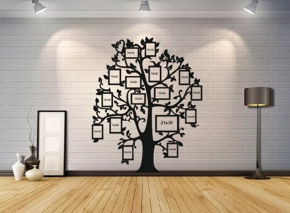 Laser Cut Family Tree Photo Frames Template