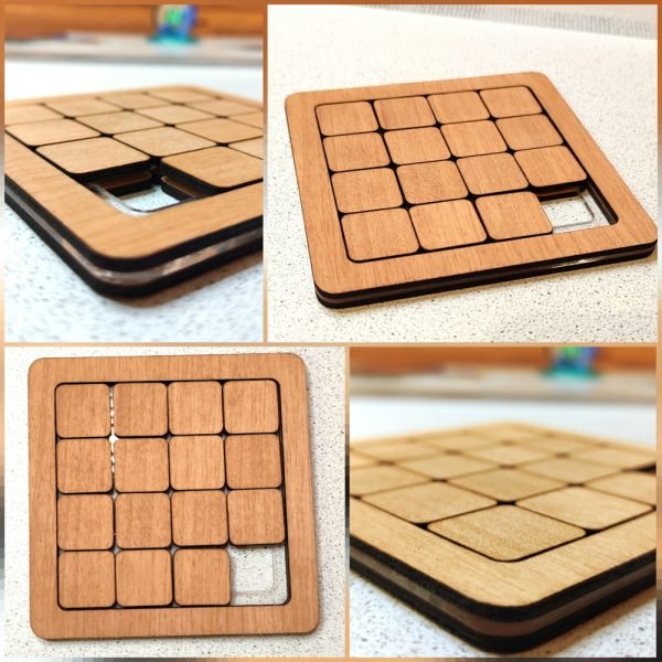 Laser Cut Fifteen Puzzle Game Free Vector