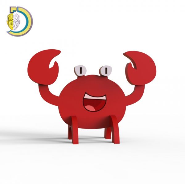 Laser Cut Figurine of a Crab Free Vector ai Download