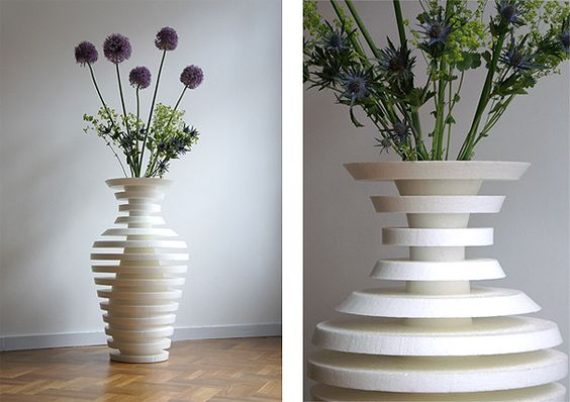 Laser Cut Flower Vase Free Vector