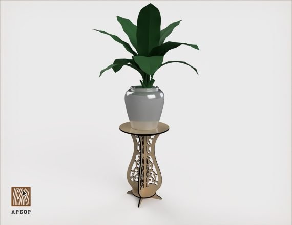 Laser Cut Flower stand Template Free Vector Drawings in DXF format