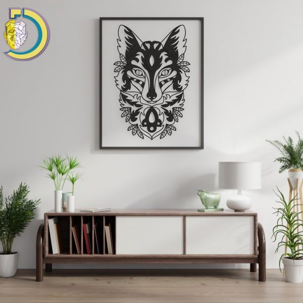 Laser Cut Fox Wall Panel Free Vector dxf Download