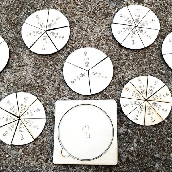 Laser Cut Fractions Learning Aid Mathematics Educational Toy Free Vector cdr Download