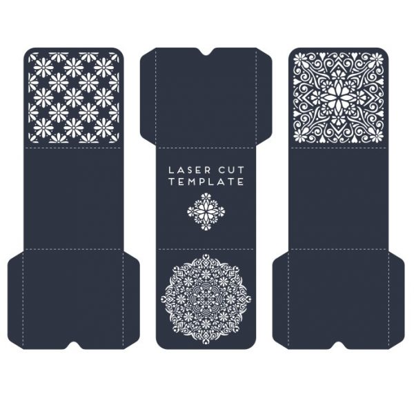 Laser Cut Gatefold Invitation Card Template