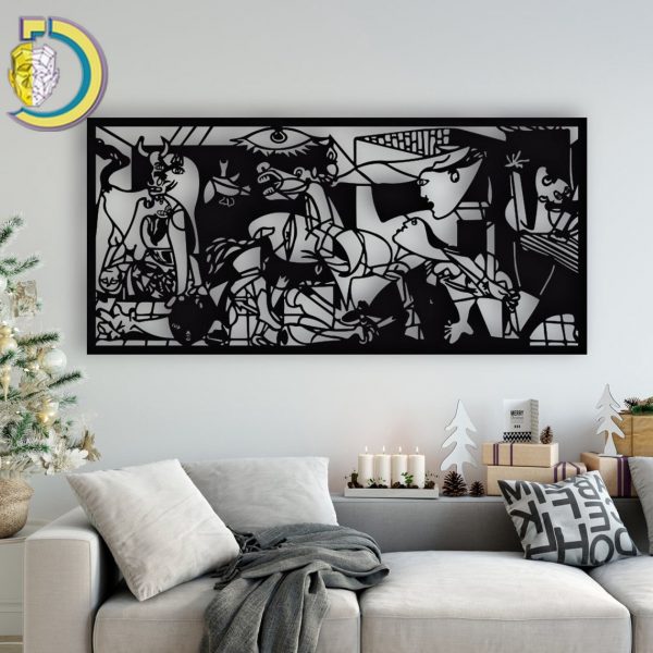 Laser Cut Guernica Wall Panel Free Vector dxf Download