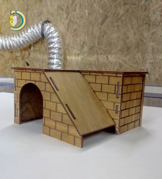 Laser Cut Hamster House Rat Small Animal Hideout Pet House With Slide Free Vector