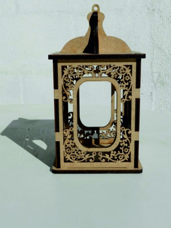 Laser Cut Hanging Candle Holder Lantern Vector File Free