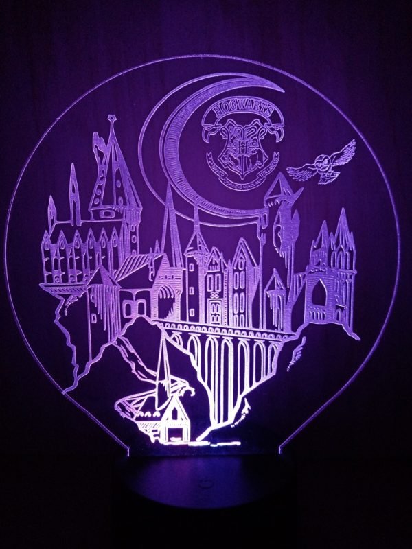 Laser Cut Harry Potter House 3D Lamp Layout Vector free