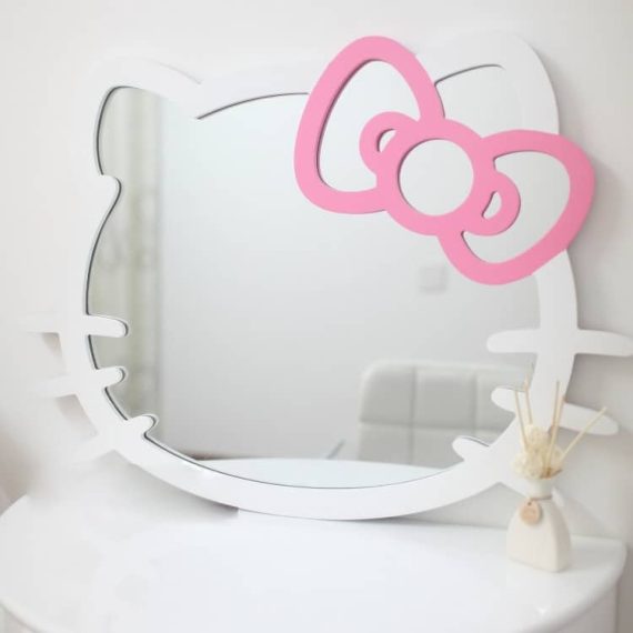 Laser Cut Hello Kitty Mirror Frame Ai File Free Vector