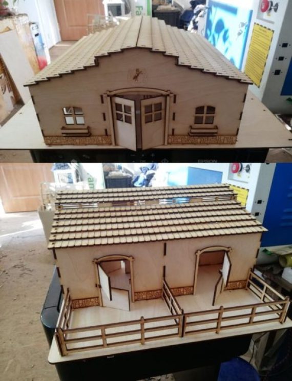Laser Cut Horse Stable Barn CDR File