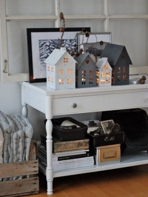 Laser Cut House Lamp For Christmas CDR file Free