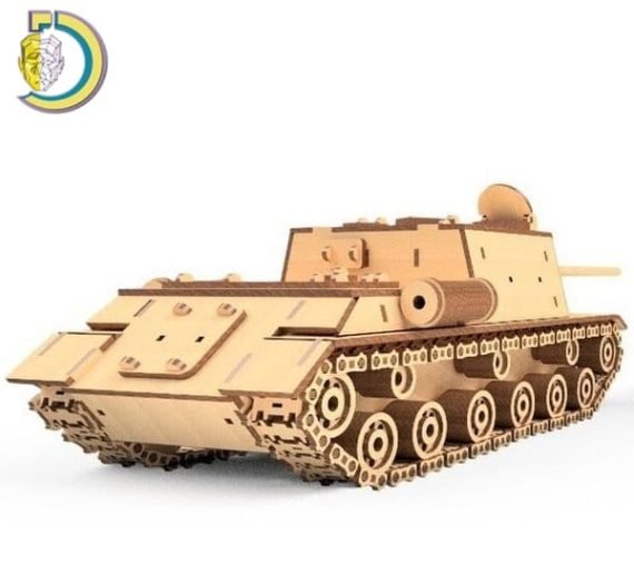 Laser Cut ISU 152 Tank Model Free Vector svg Download