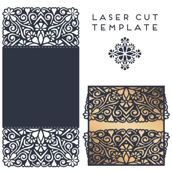 Laser Cut Invitation Card Design Template CDR File