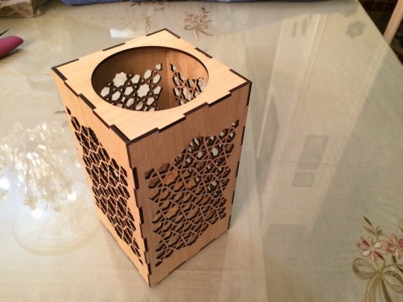 Laser Cut Islamic Candle Lamp Lantern DXF File