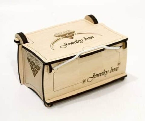 Laser Cut Jewelry Box with Lid CDR File
