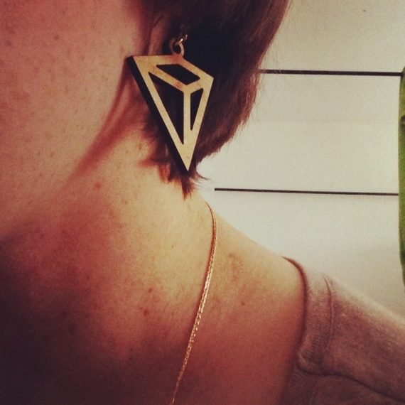 Laser Cut Jewelry Crystal Shaped Earrings Necklace Pendants 3mm Ai File