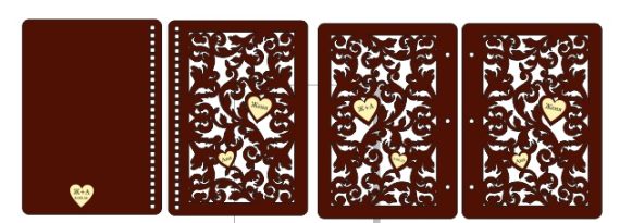 Laser Cut Journal Cover Free Vector