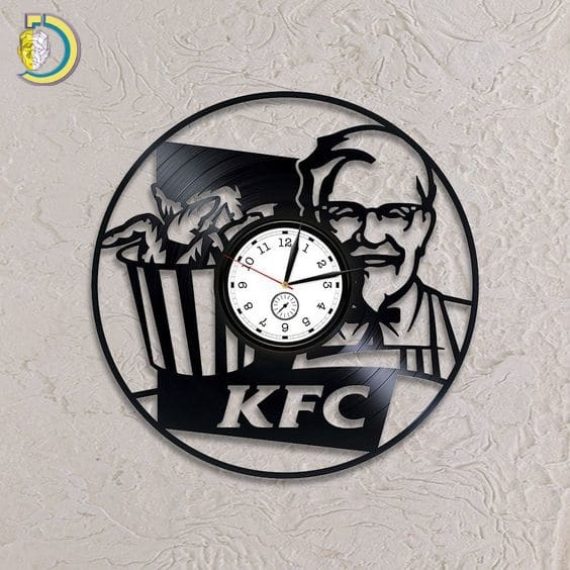 Laser Cut KFC Wall Clock Free Vector