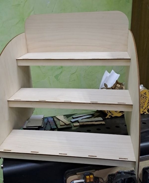 Laser Cut Kindergarten Classroom Shelf 3mm Free Vector