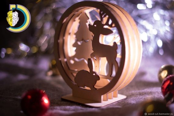 Laser Cut Layered Christmas Round Stand Free Vector cdr Download