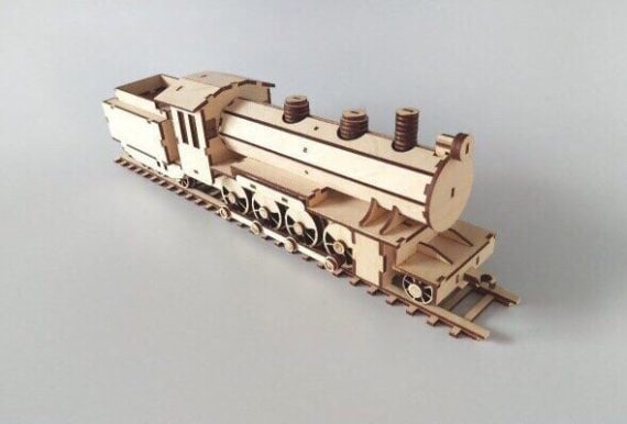 Laser Cut Layout of the locomotive CDR File