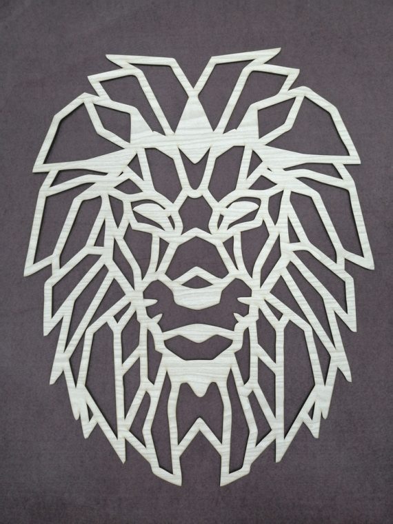 Laser Cut Lion Polygon Art Wall Decor Wall Art Decor 3d Sculpture Free DXF File
