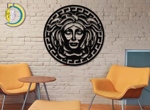 Laser Cut Medusa Wall Panel Free Vector dxf Download
