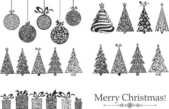 Laser Cut Merry Christmas Decor Vector File free
