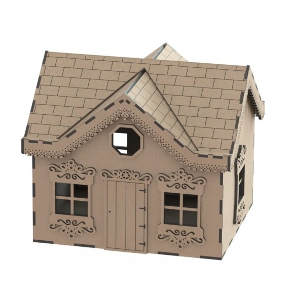 Laser Cut Modern Wooden Toy House Wooden Doll House CDR File