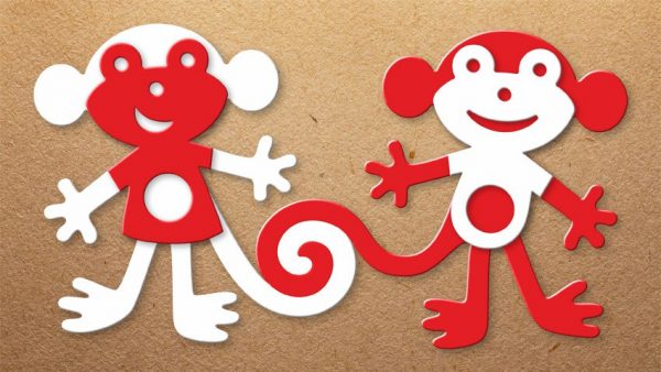 Laser Cut Monkey Drawing