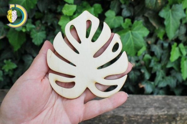 Laser Cut Monstera Leaf Hot Coaster Free Vector - Dezin.info