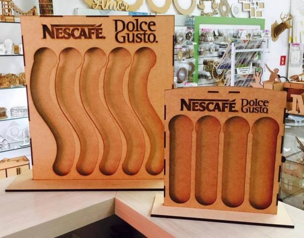 Laser Cut Nescafe Stand Free DXF File
