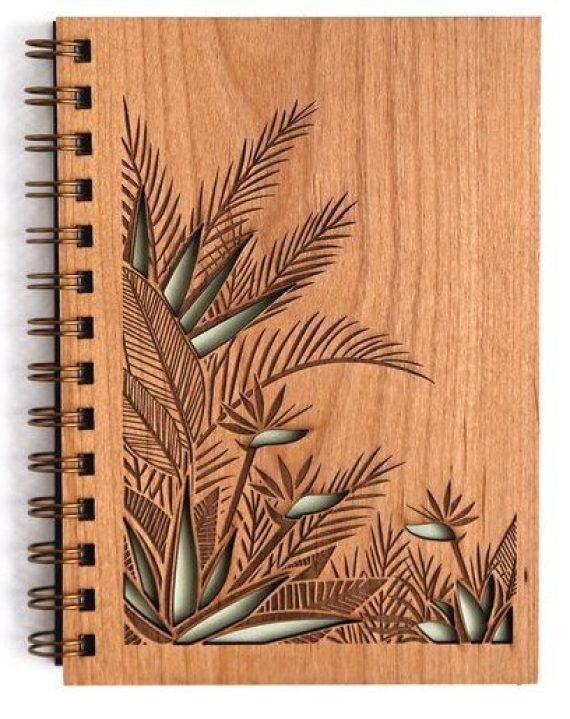 Laser Cut Notebook Cover Drawing