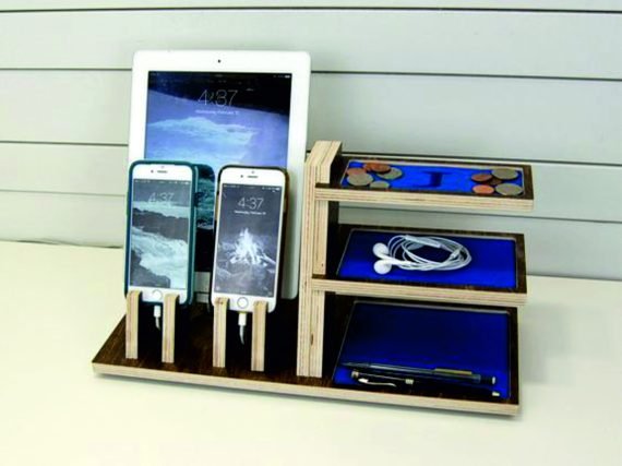 Laser Cut Organizer Stand for Devices