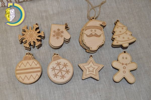 Laser Cut Ornaments Decoration for Christmas Tree Free Vector cdr Download