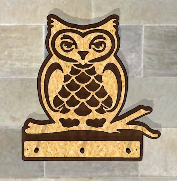 Laser Cut Owl Hanger Vector File Free
