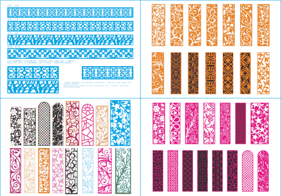 Laser Cut Pattern Collection Free Vector
