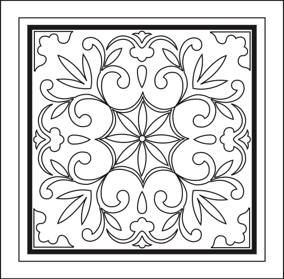Laser Cut Pattern Of Square Panel 16 CDR File Free Vector